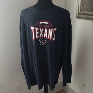 Houston‎ Texans blue long sleeves crew neck T- shirt Sz 2XL